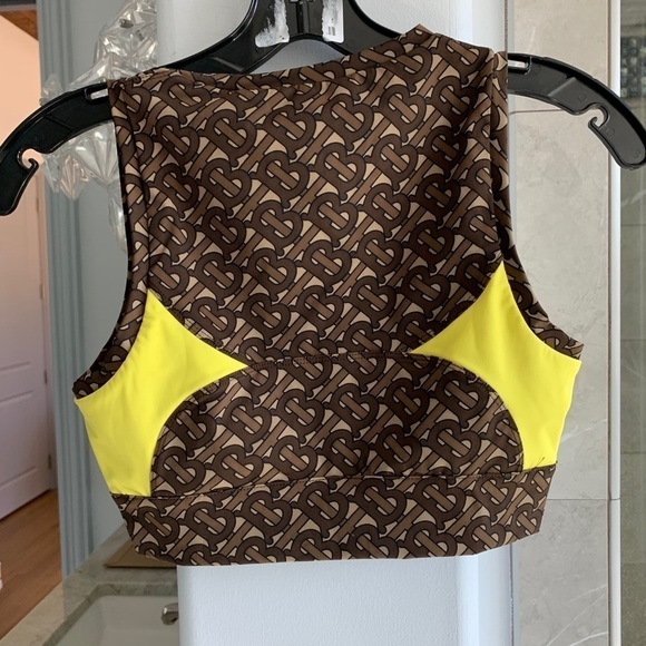 Burberry Color-Block Monogram Print Cropped Top - Picture 9 of 11